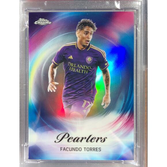 2023 Topps Chrome MLS Pearlers #P-21 Facundo Torres PSA 9 Mint Orlando City - Picture 4 of 5